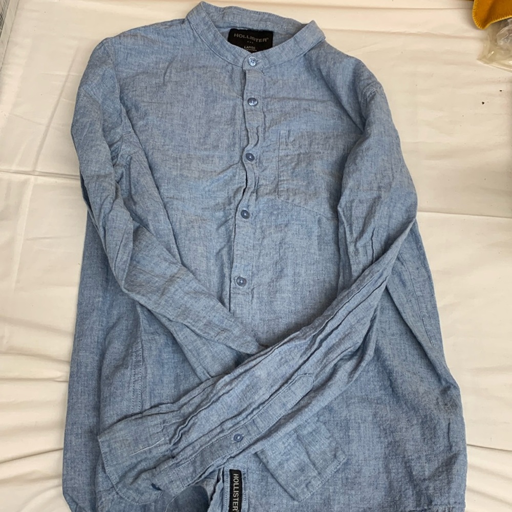 Juniors long sleeve Hollister button up shirt
